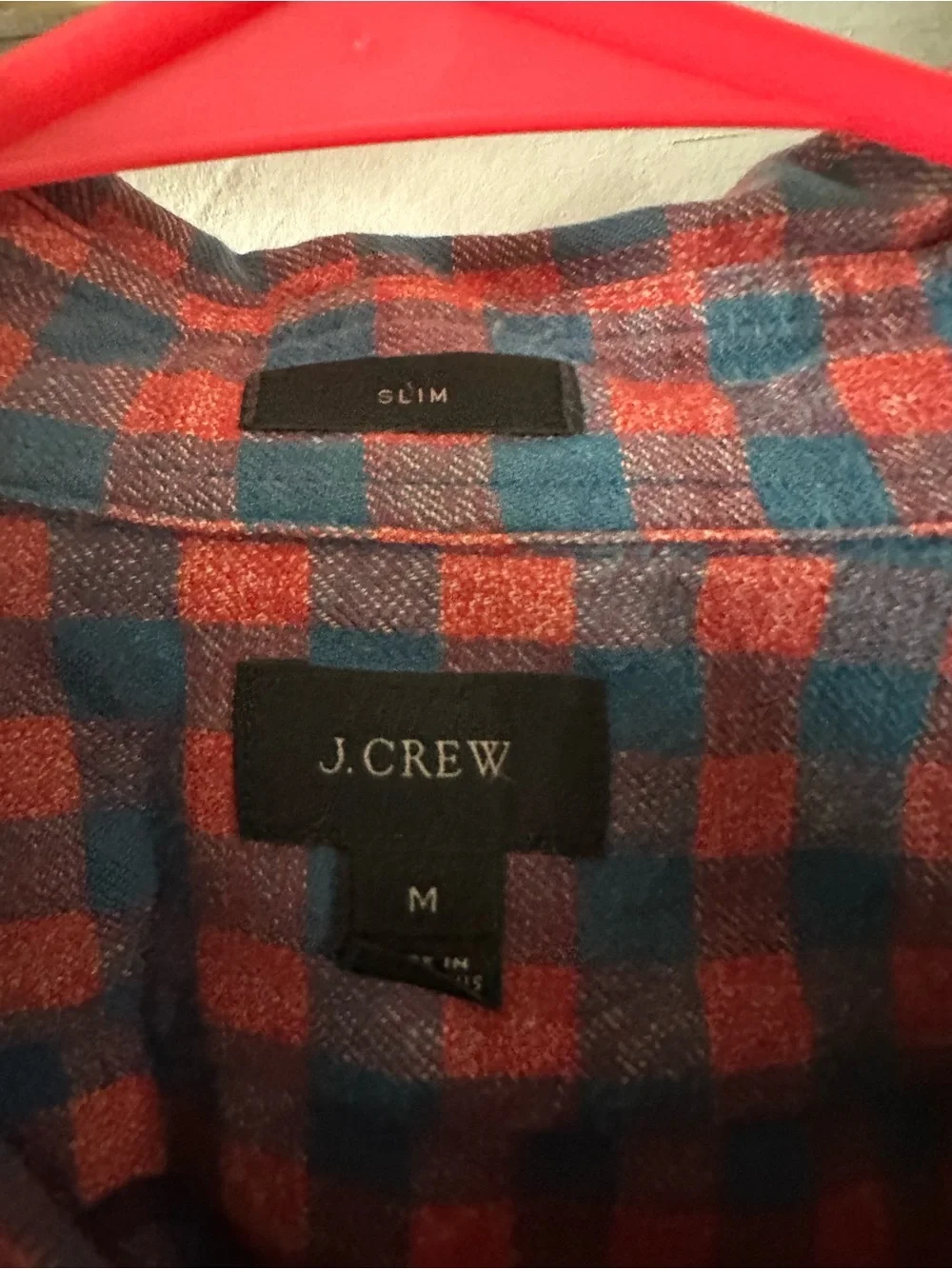 J Crew gingham flannel